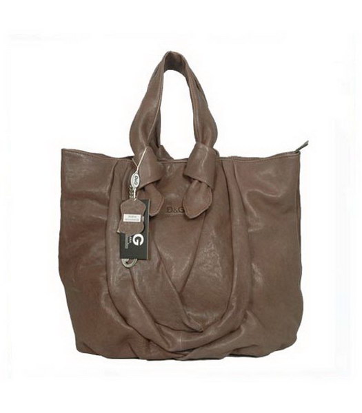 D & G a spalla in pelle di vitello Bag_Chocolate